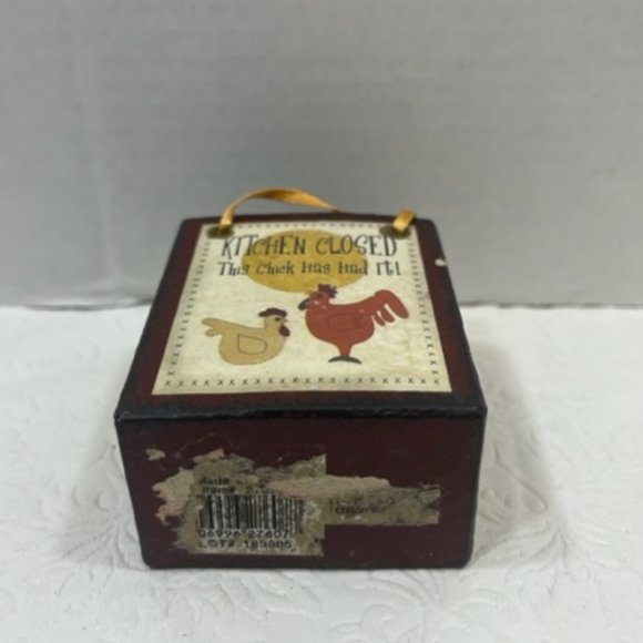 Kitchen Closed This Chick Has Had It! Hanging Ornament Mini Hard Bag 2.5x1.5x3" - Picture 8 of 8